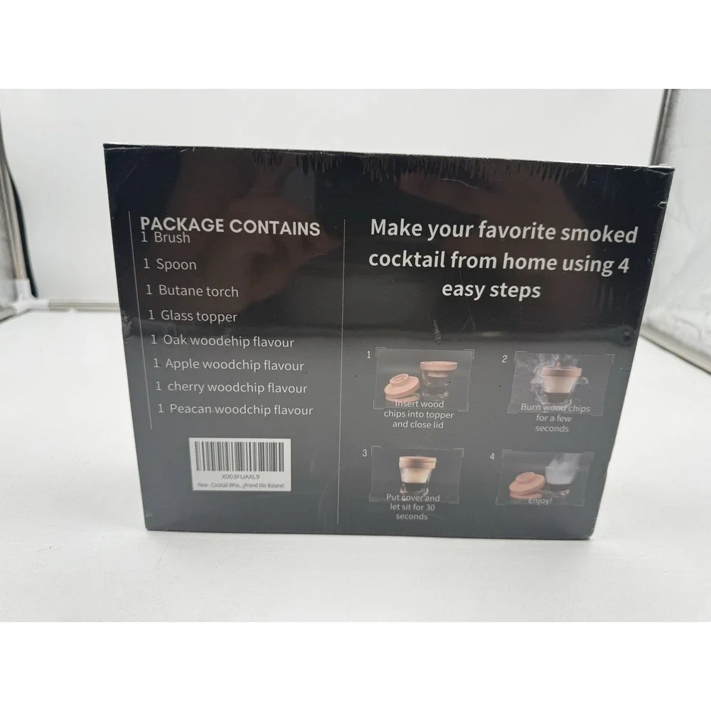 Cockyail Whiskey Smoker Kit With Tourch Old Fashion With Four Flavor Smoking Woo